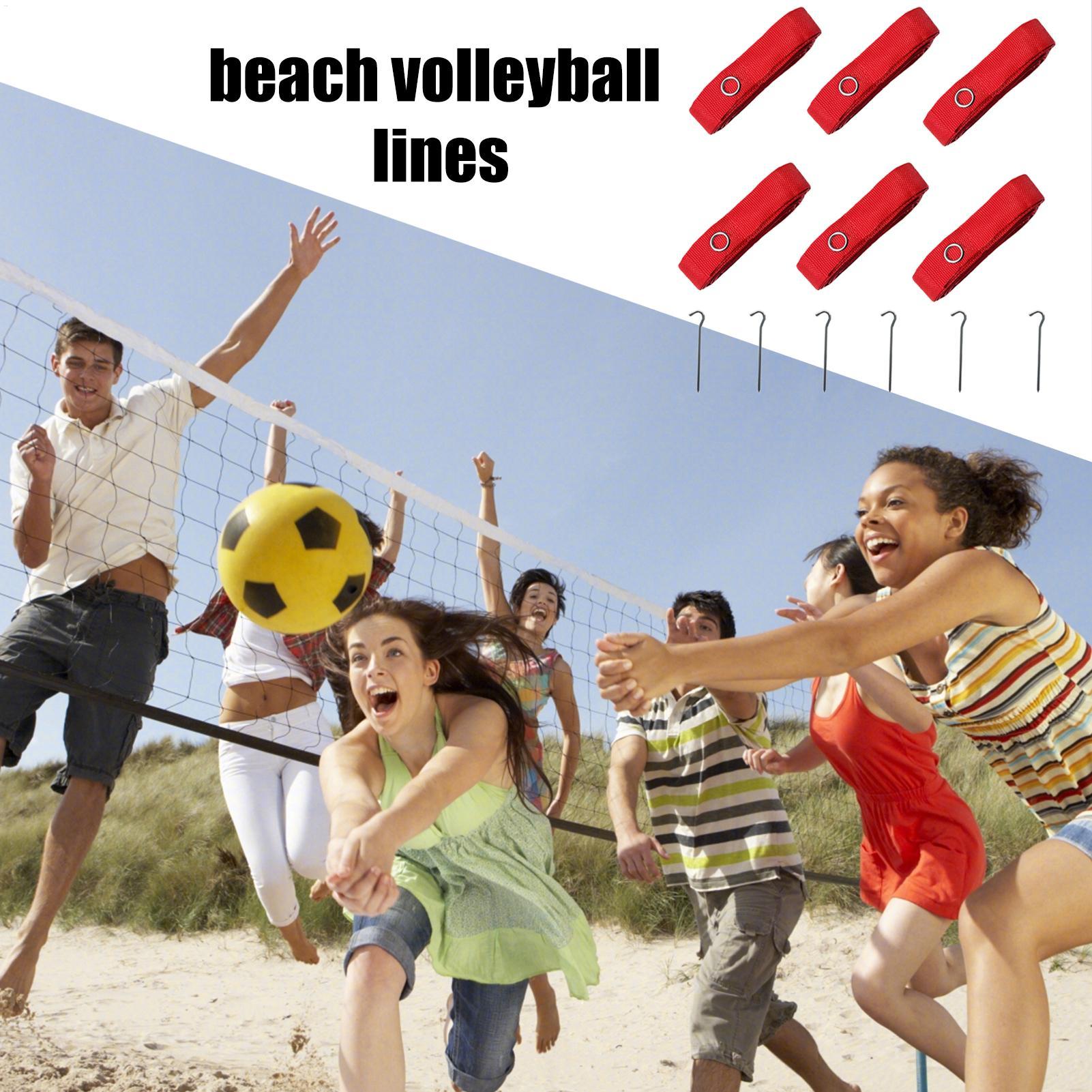 Sports Equipment For Volleyball - 6 шт. портативных красных линий для
